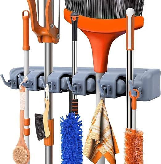 Mop and Broom Holder Wall Mount Hover Image