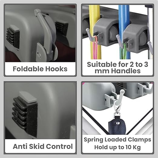 Mop and Broom Holder Wall Mount