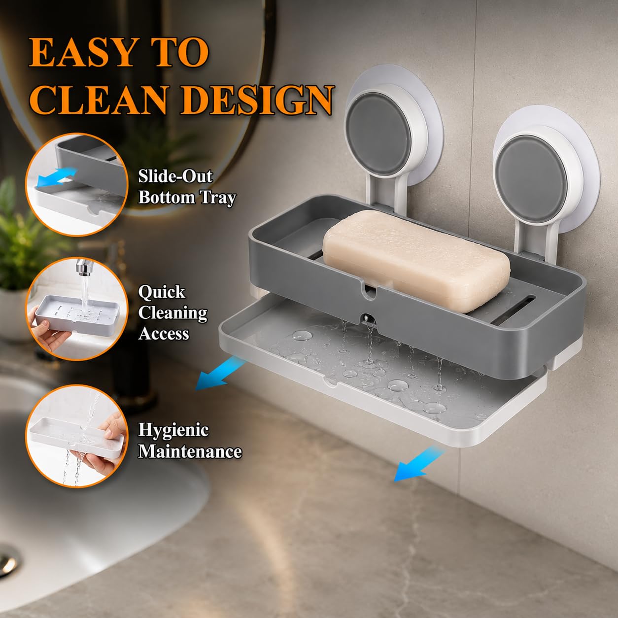 Self Adhesive Soap Holder  (Pack of 2)