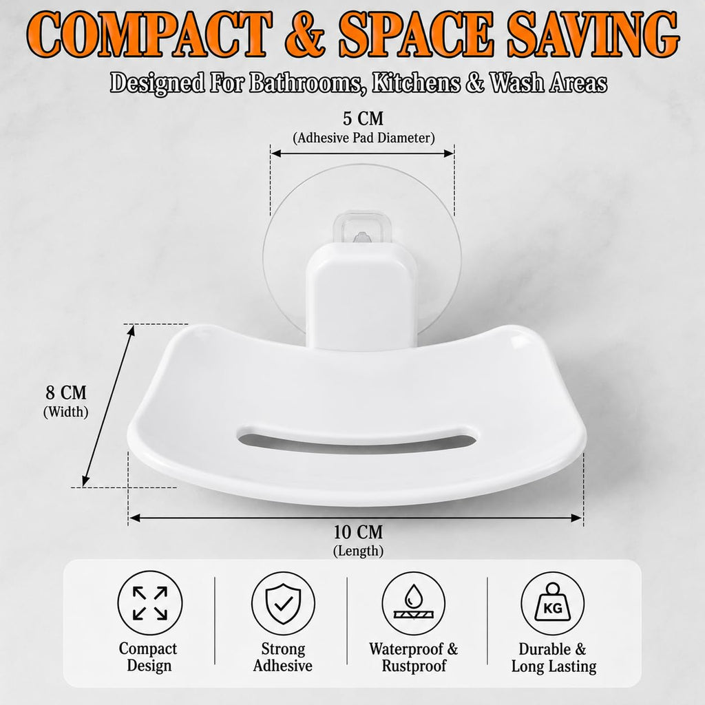 Self Adhesive Soap Holder  (Pack of 2)