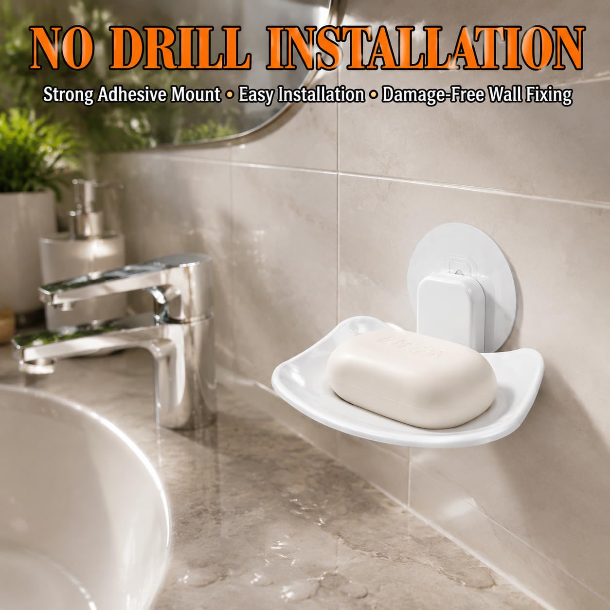 Self Adhesive Soap Holder  (Pack of 2)