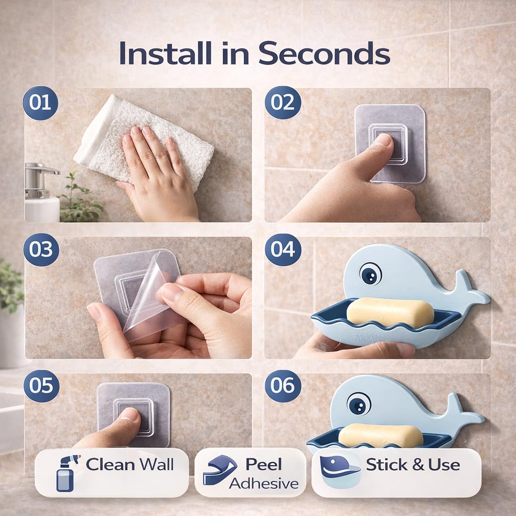 Self Adhesive Soap Holder  (Pack of 2)