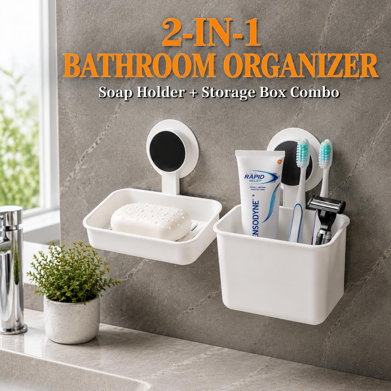 Self Adhesive Soap Holder  (Pack of 2)