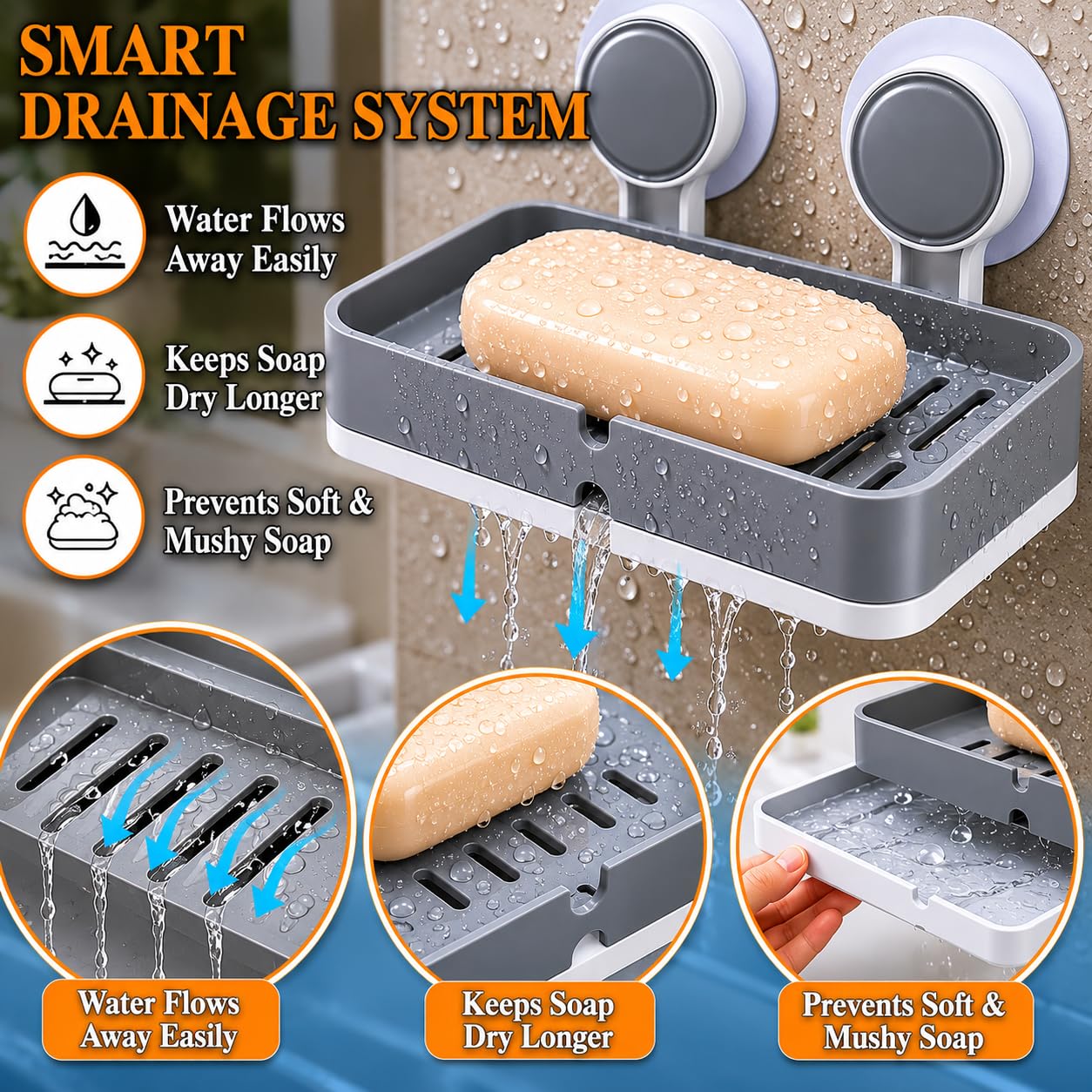 Self Adhesive Soap Holder  (Pack of 2)